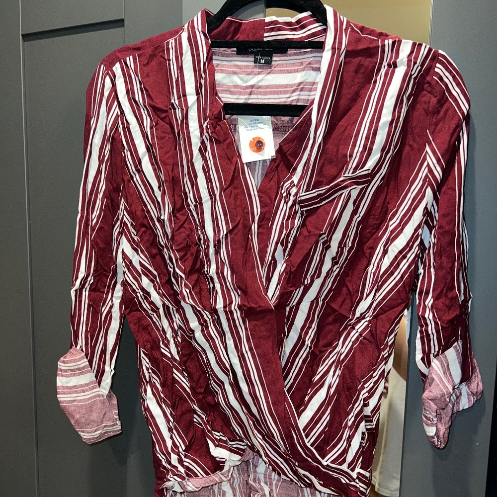Paper Tee Maroon Blouse